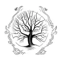 tree of fate tattoo design idea