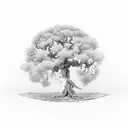 tree of fate tattoo design idea