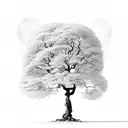 tree of fate tattoo design idea