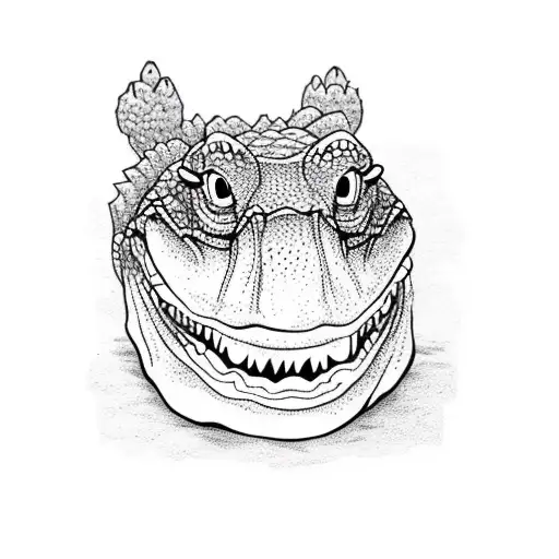 alligator bite tattoo design idea