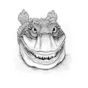 alligator bite tattoo design idea