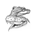 alligator bite tattoo design idea