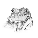 alligator bite tattoo design idea