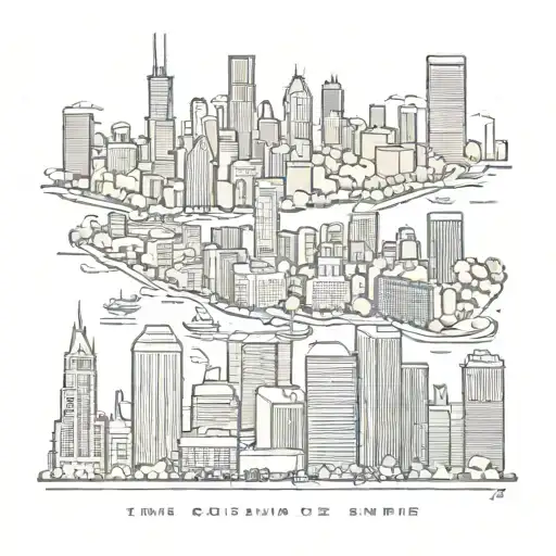 Chicago skyline tattoo design idea