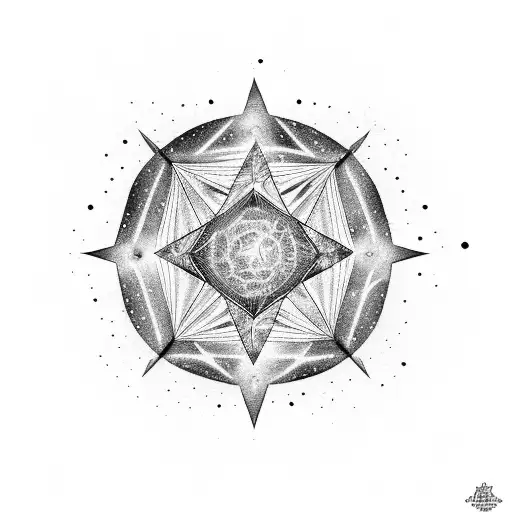 leo constellation stars tattoo design idea