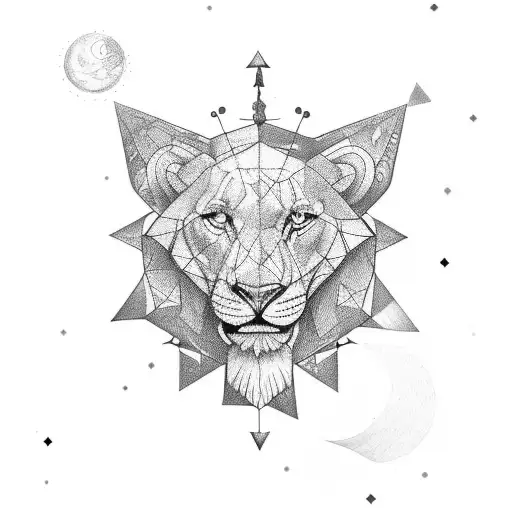 leo constellation tattoo design idea