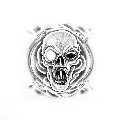 zombie bite for the arm tattoo design idea