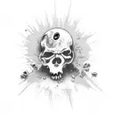 zombie bite for the arm tattoo design idea