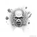 zombie bite for the arm tattoo design idea