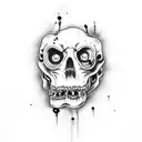 zombie bite  tattoo design idea