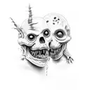 zombie bite  tattoo design idea