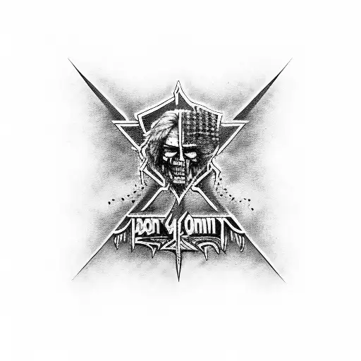Combine the Names of Bon Jovi, Def Leppard and Guns N' Roses into a logo tattoo design idea