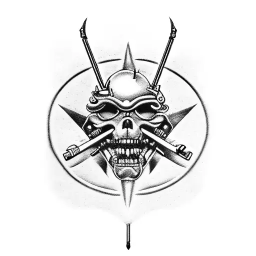 Combine elements of Bon Jovi, Def Leppard, and Guns N' Roses logos into a unique design tattoo design idea