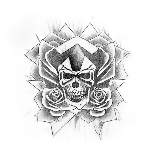 A black work tattoo incorporating the album covers of bon jovi, def leppard and guns n' roses tattoo design idea