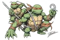 tmnt rafaelo tattoo design idea