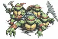 tmnt rafaelo tattoo design idea
