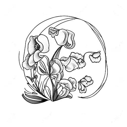 sweetpea tattoo design idea