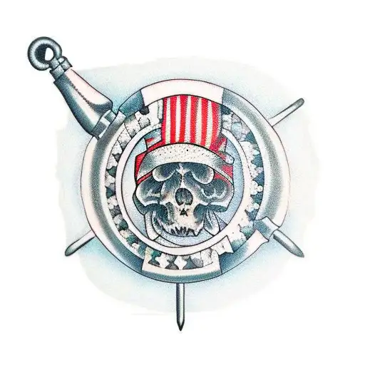 cast iron skillet tattoo design idea