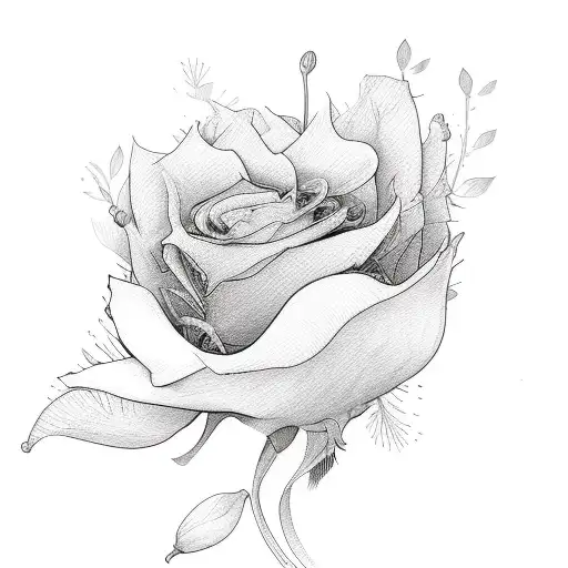 Sonny walkman with flowers tattoo design idea