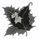 maple leaf and ocean  tattoo design idea