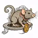 rat in sewer tattoo design idea