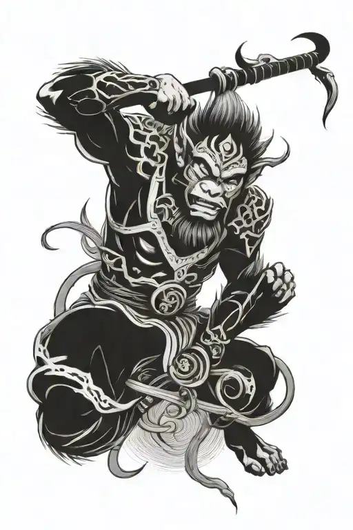sun wukong tattoo design idea