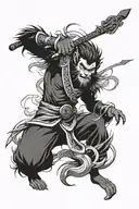 sun wukong tattoo design idea