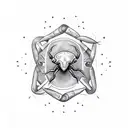 crack with the shape of the scorpion constellation tattoo design idea