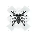 crack with the shape of the scorpion constellation tattoo design idea