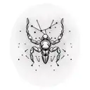 crack with the shape of the scorpion constellation tattoo design idea