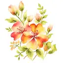 willow and clover intertwined tattoo design idea