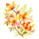 willow and clover intertwined tattoo design idea