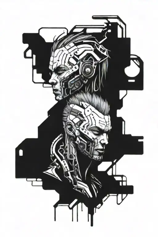 Cyberpunk 2077 tattoo design idea