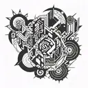 reality collapse  tattoo design idea