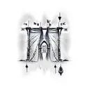 brooklyn bridge tattoo design idea