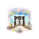 brooklyn bridge tattoo design idea