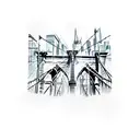 brooklyn bridge tattoo design idea