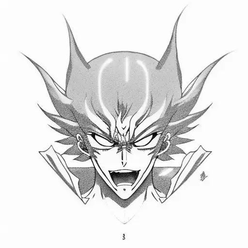 personagem Akira fudô pertencente ao anime Devilman Crybaby chorando olhando para cima  tattoo design idea