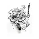 Smoke Pipe memorabilia tattoo design idea