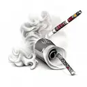 Smoke Pipe memorabilia tattoo design idea