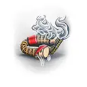 Smoke Pipe memorabilia tattoo design idea