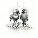 double crows doing things anklet  tattoo design idea