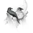 double crows doing things anklet  tattoo design idea