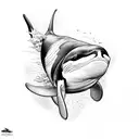 orca whale  tattoo design idea