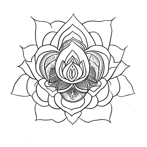 lotus flower nam myoho renge kyo tattoo design idea