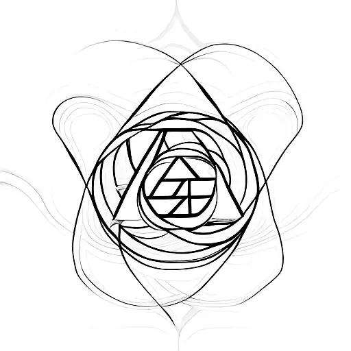 nam myoho renge kyo triangle tattoo design idea