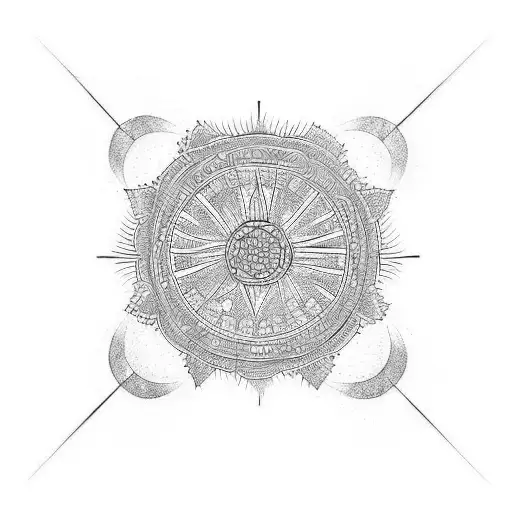 Mandala, sleeve, tarot the fool tattoo design idea