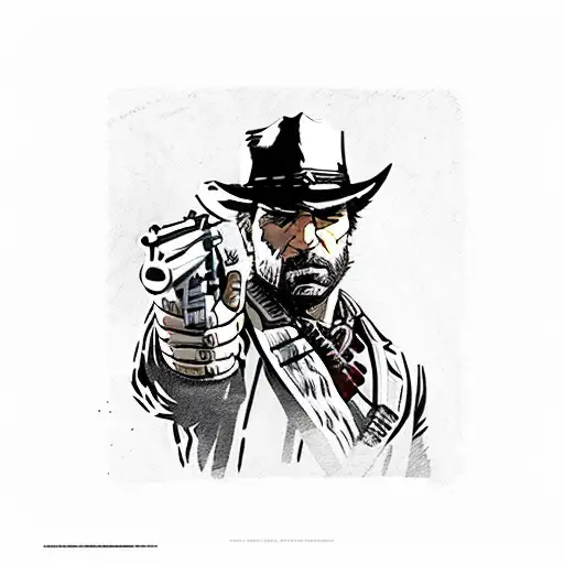 arthur morgan red dead redemption 2 tattoo design idea