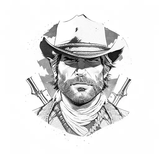 arthur morgan red dead redemption 2 tattoo design idea