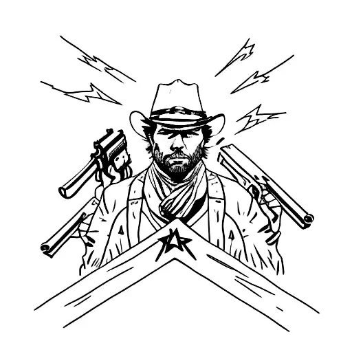 arthur morgan red dead redemption 2 tattoo design idea